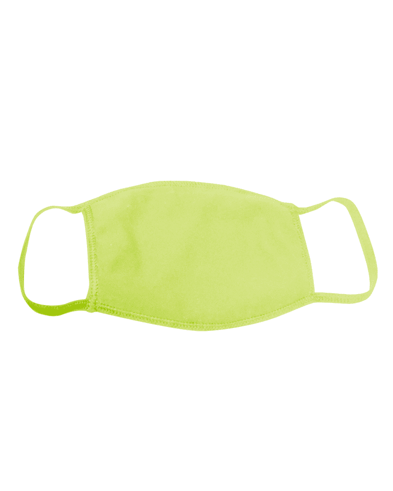Reusable Cotton Poly Face Mask, Bright Lime 1 count