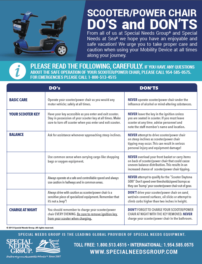 Scooter & Power Chair Do's and Don'ts