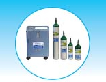 Stationary Oxygen Concentrator with Various Size Oxygen Cylinders - M6, C, D, and E